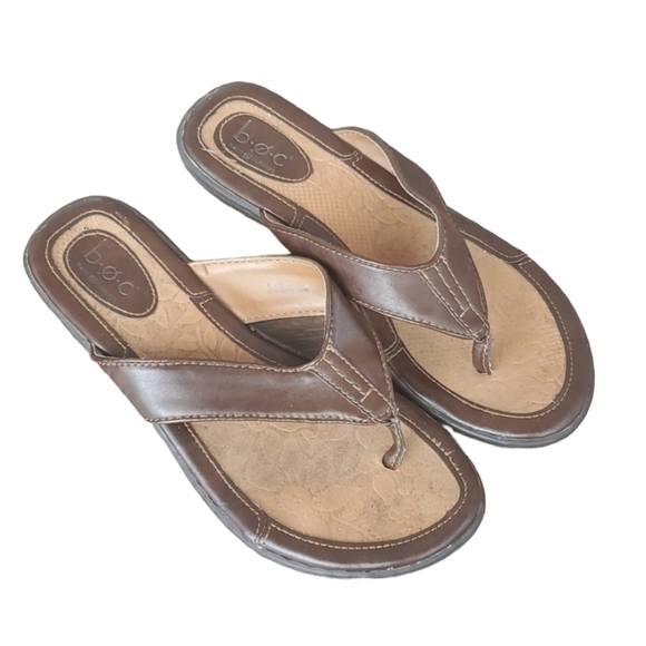B.O.C Born Women Flip Flop sandals flats leather shoes sz 7 - Picture 1 of 10